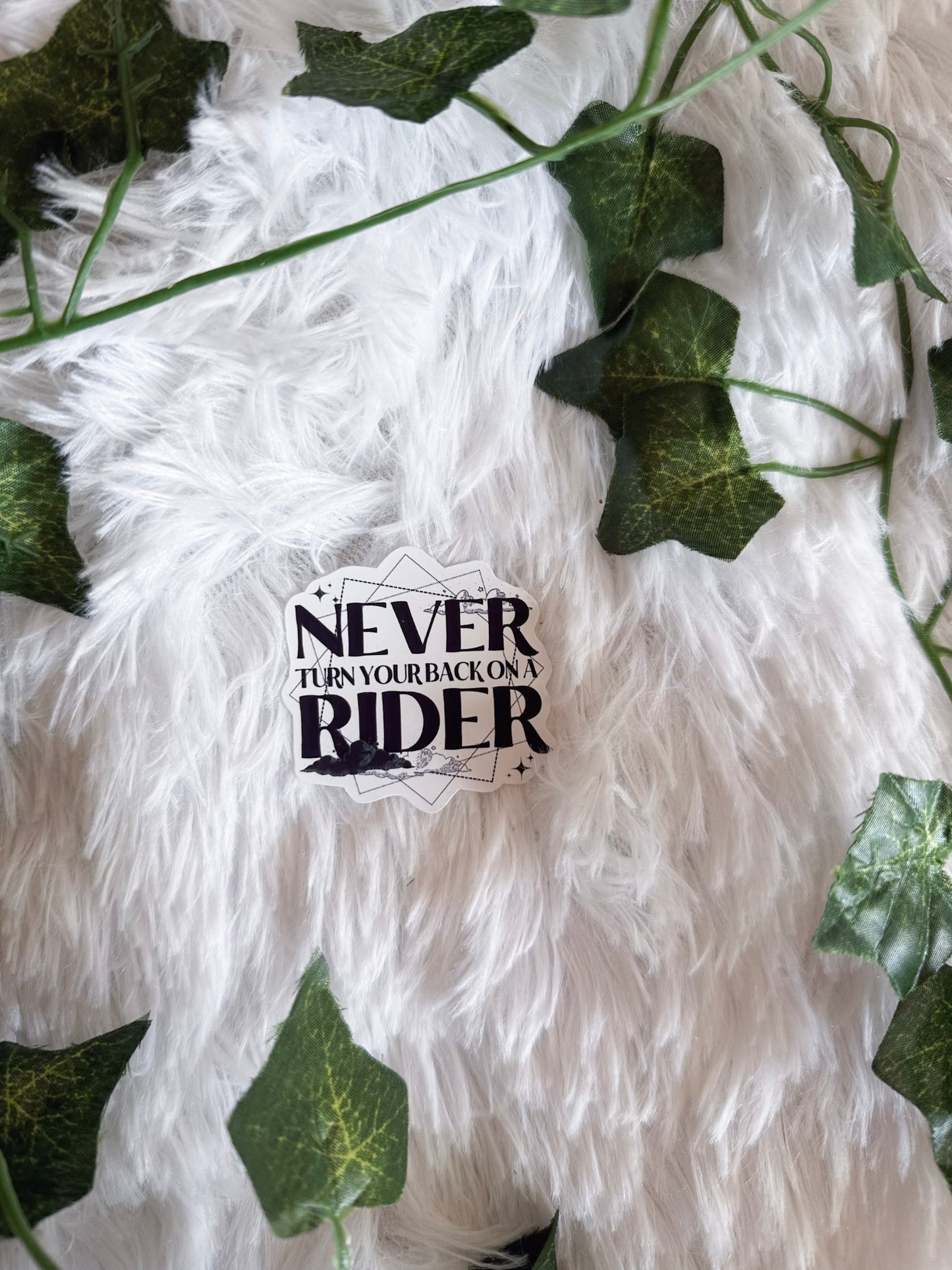 Never Turn You Back on a Rider Sticker | Fourth Wing