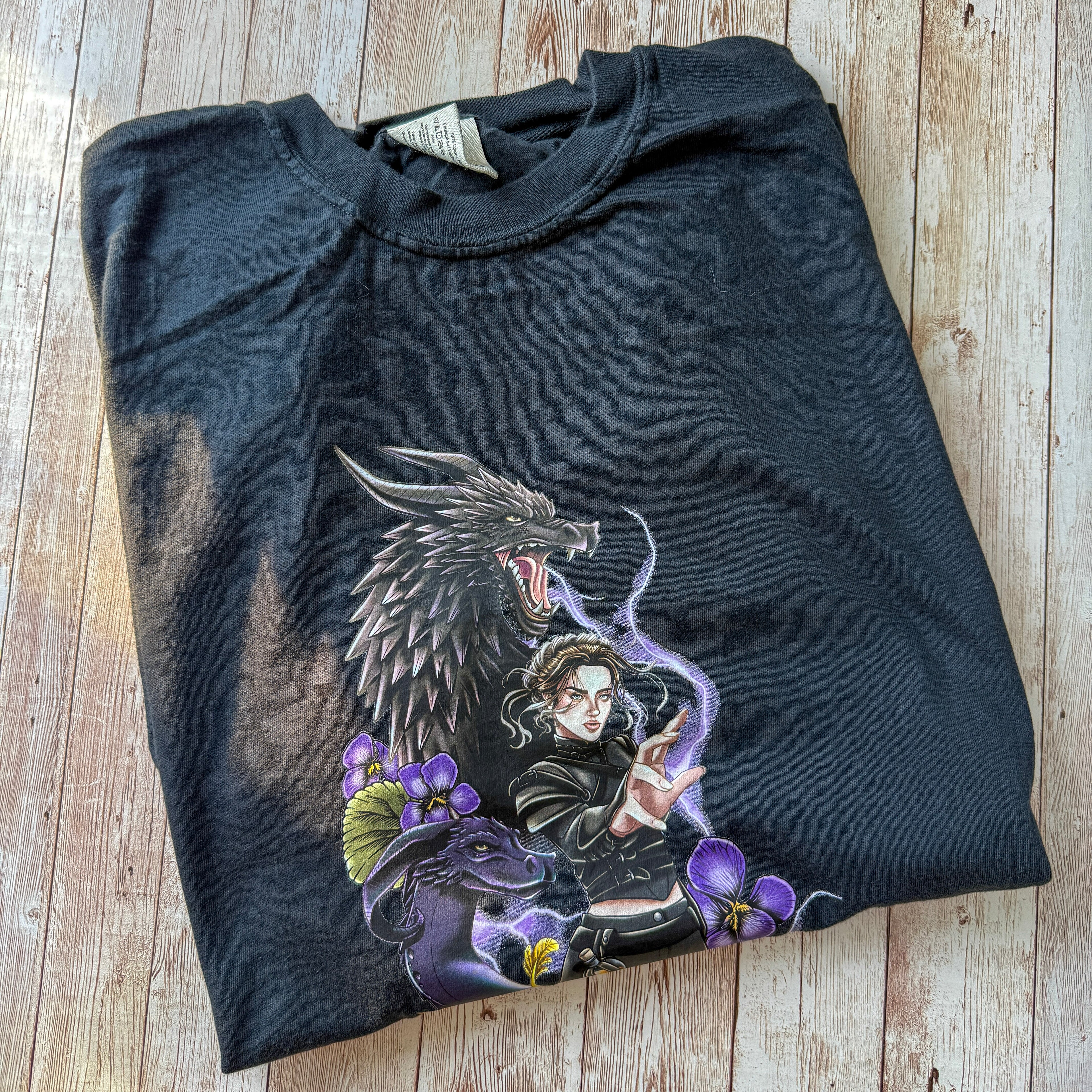 Fourth Wing Violet Sorrengail with Tairn and Andarna Tee