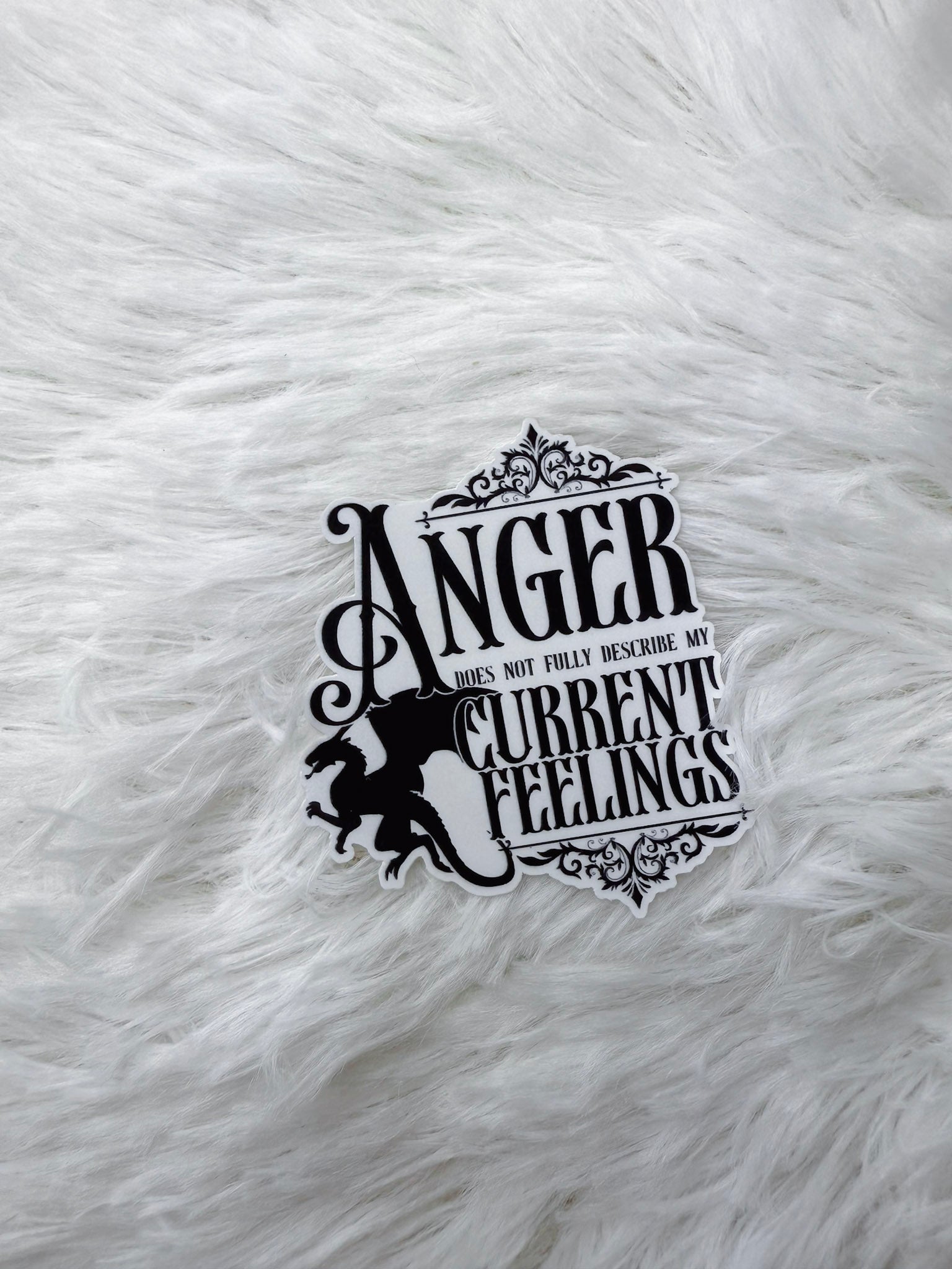 Anger Does Not Describe Sticker