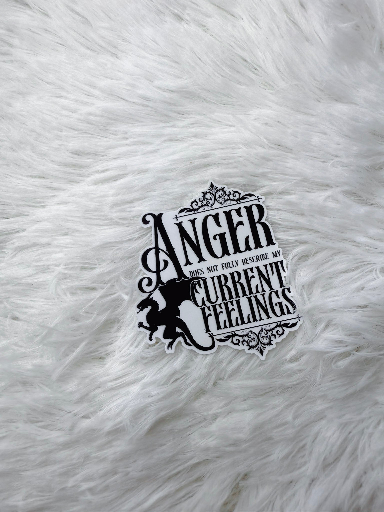 Anger Does Not Describe Sticker