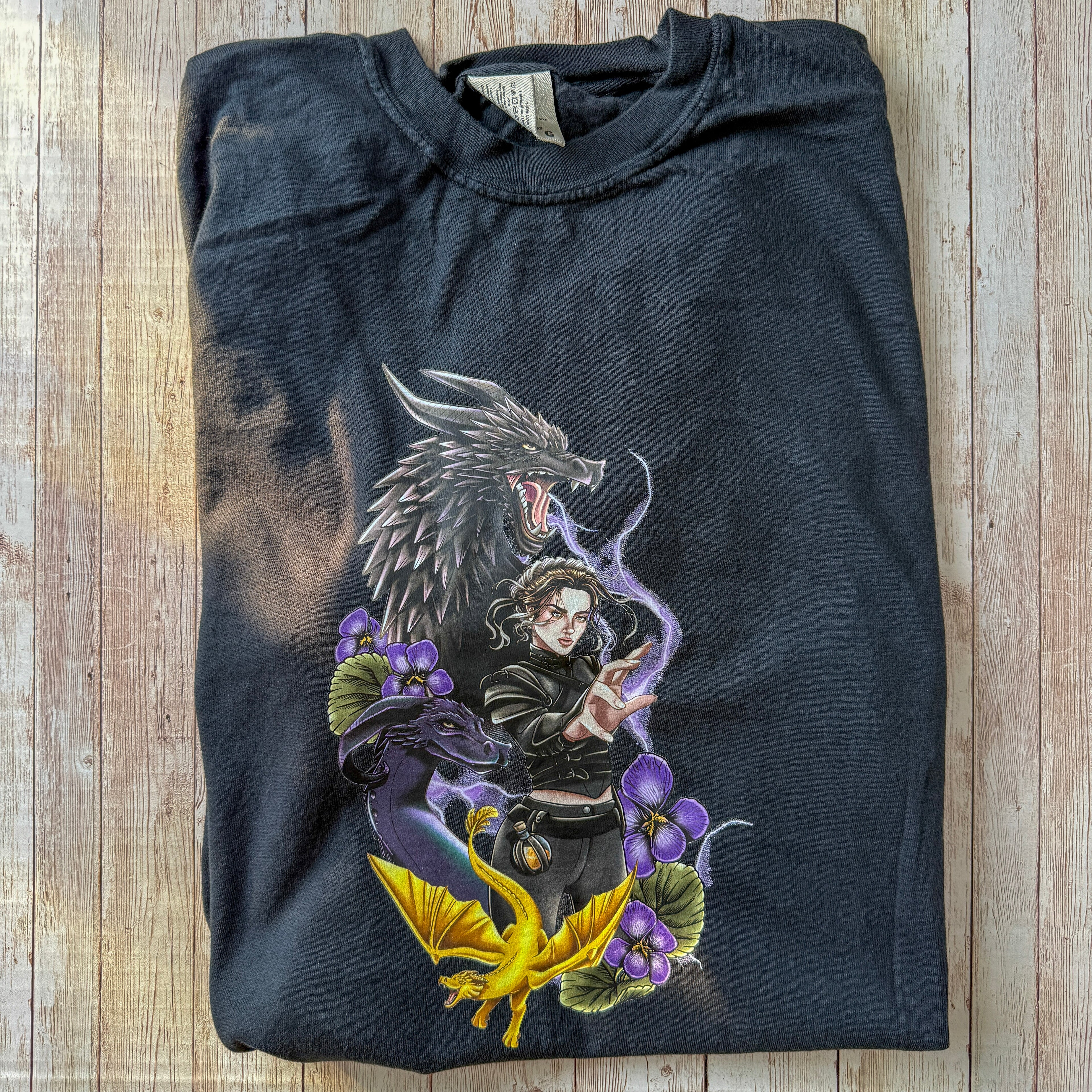Fourth Wing Violet Sorrengail with Tairn and Andarna Tee
