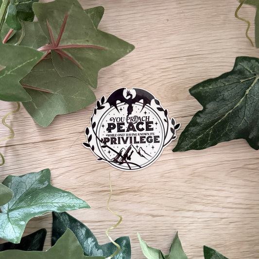 Peace & Privilege Sticker
