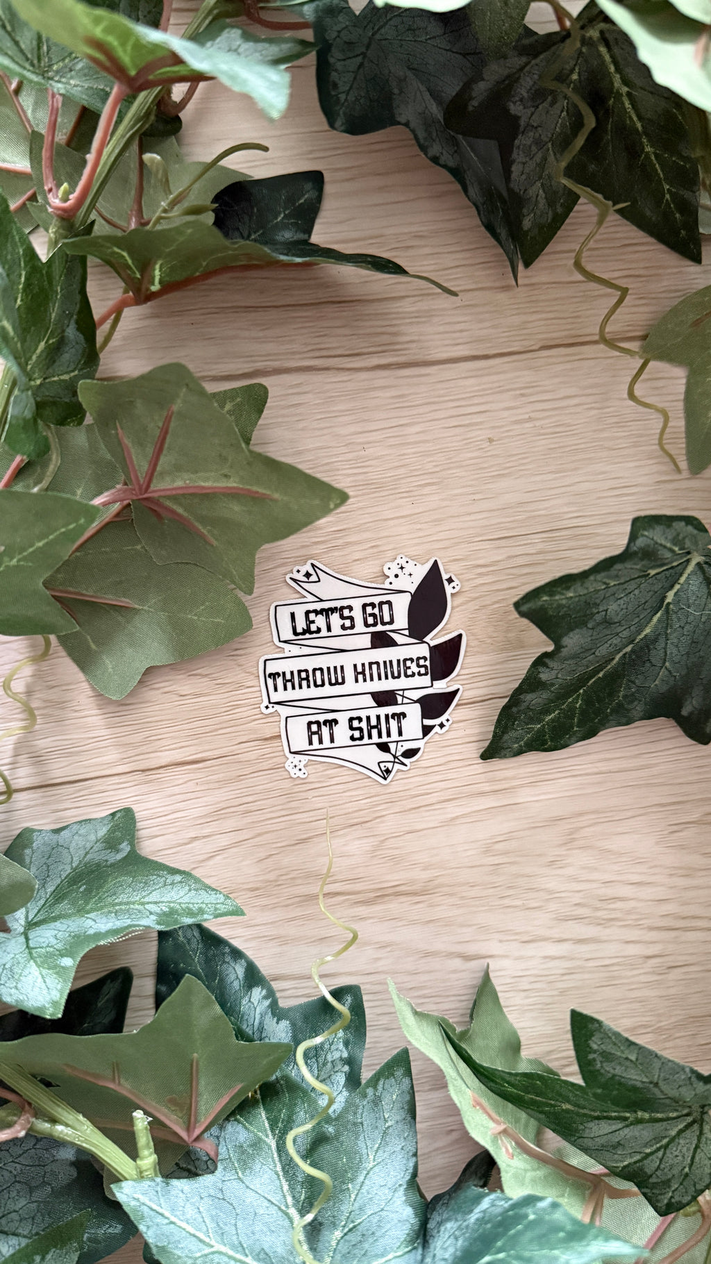Let's Go Throw Knives Sticker