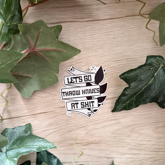 Let's Go Throw Knives Sticker
