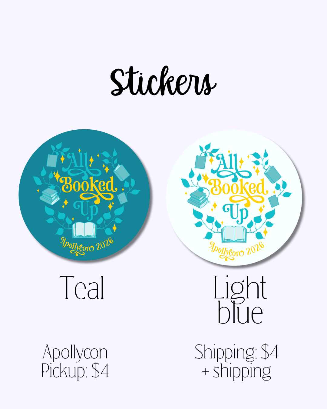 All Booked Up Apollycon Sticker