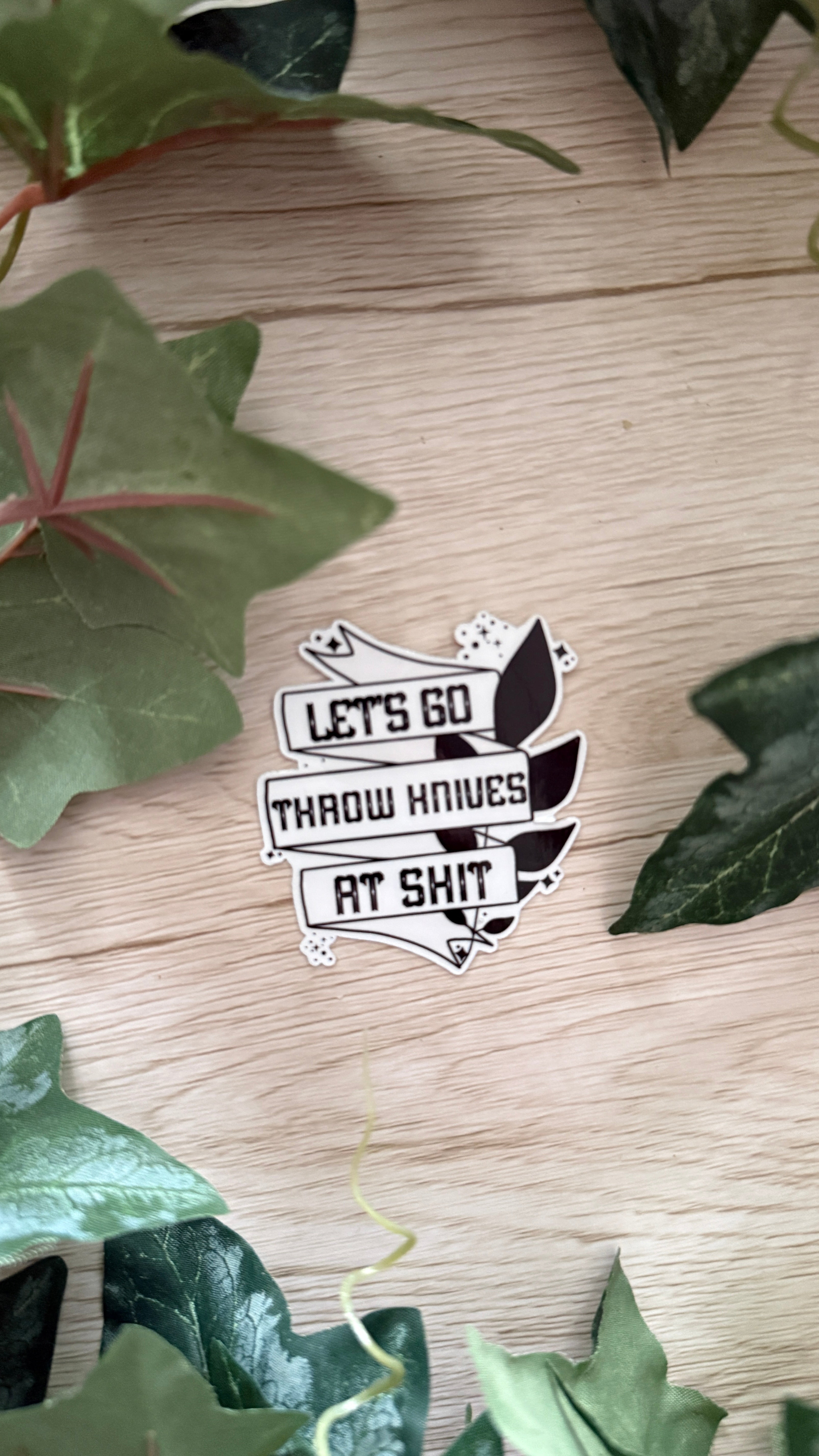 Let's Go Throw Knives Sticker