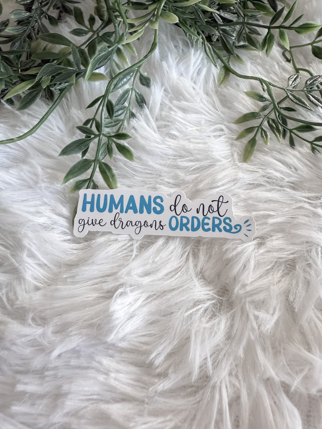 Humans Do Not Give Dragons Orders Sticker