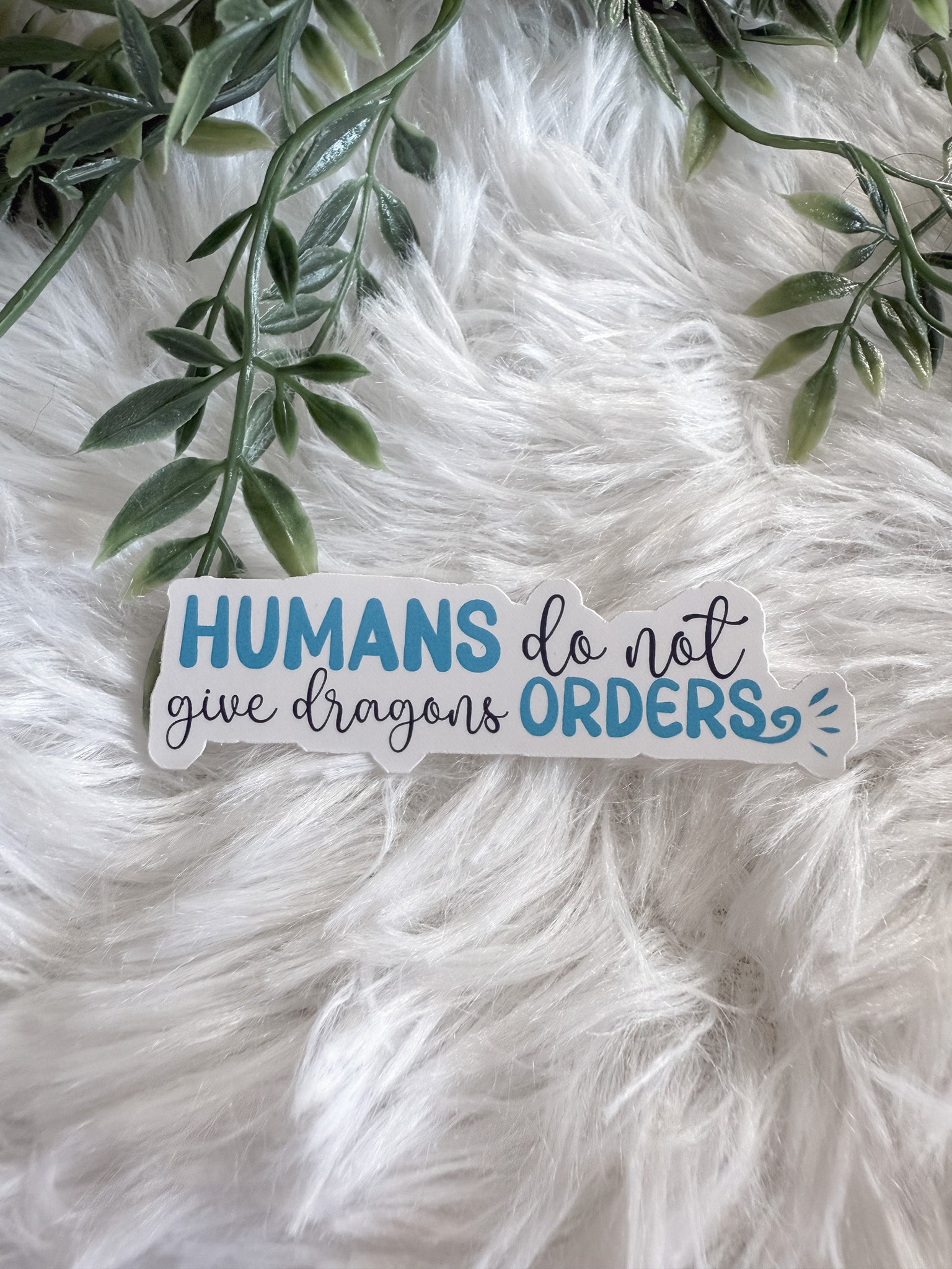Humans Do Not Give Dragons Orders Sticker