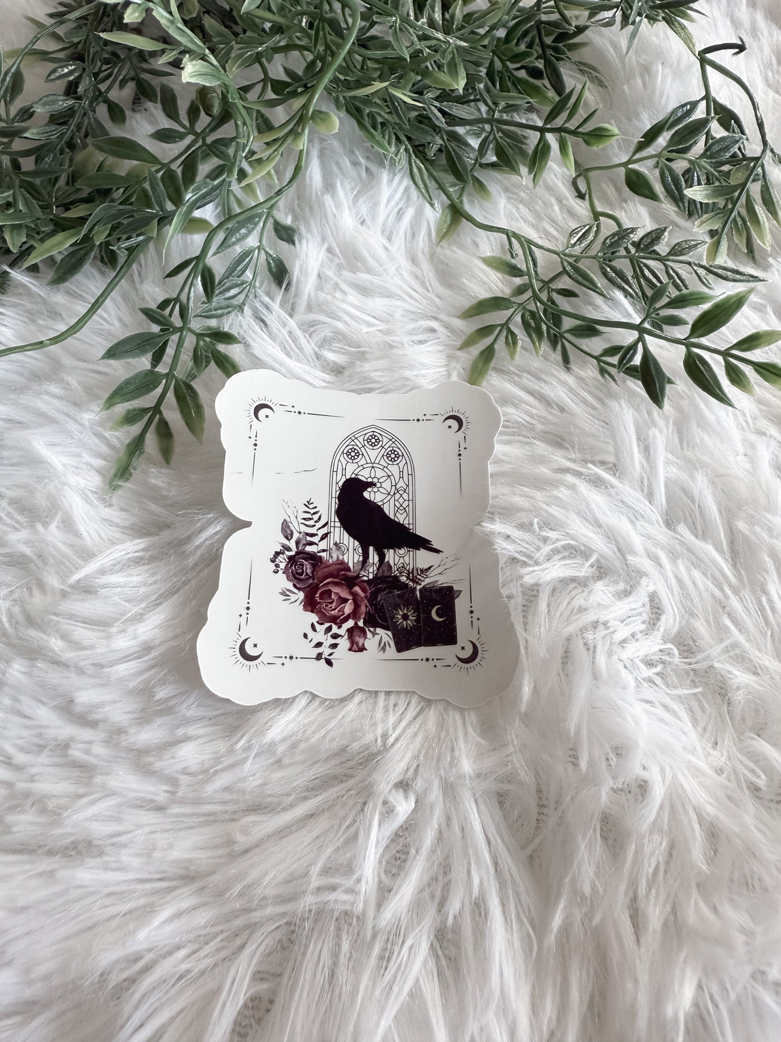 Raven & Cards Sticker