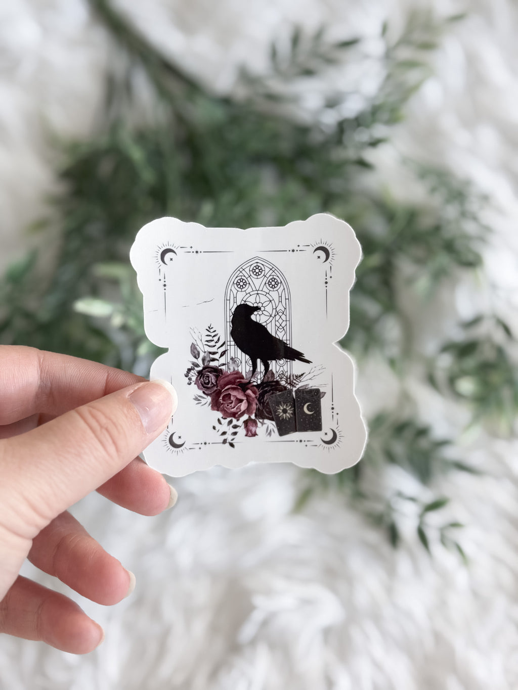 Raven & Cards Sticker | One Dark Window