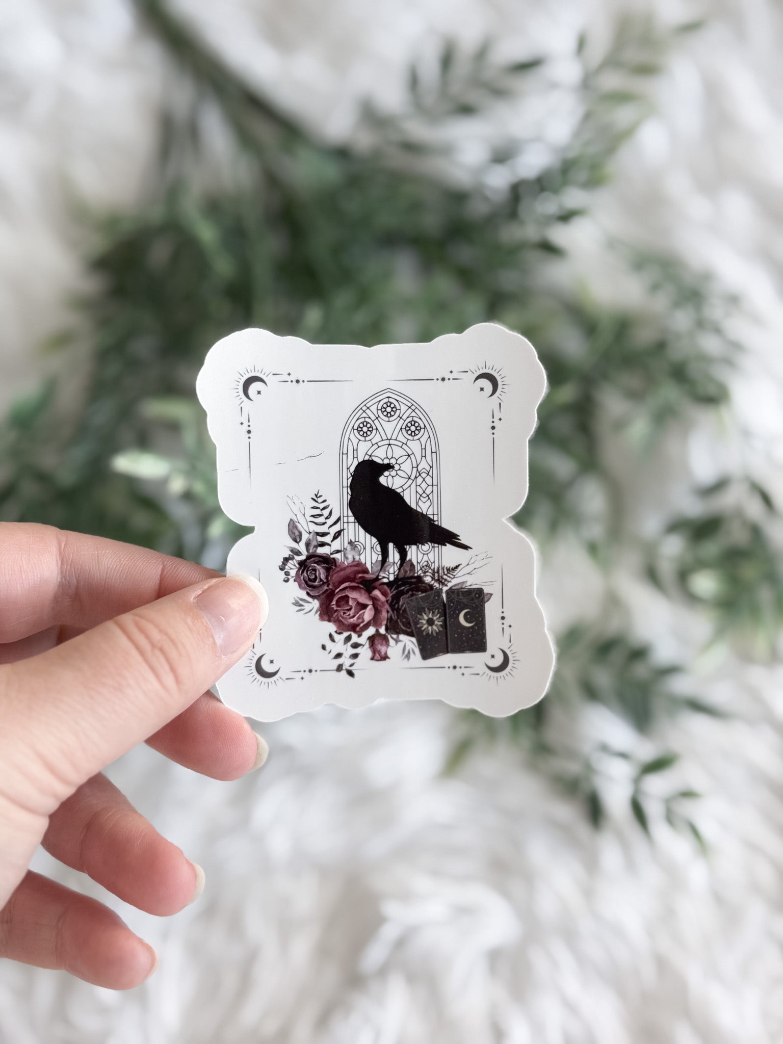 Raven & Cards Sticker