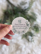 You Are Unbreakable Circle Sticker