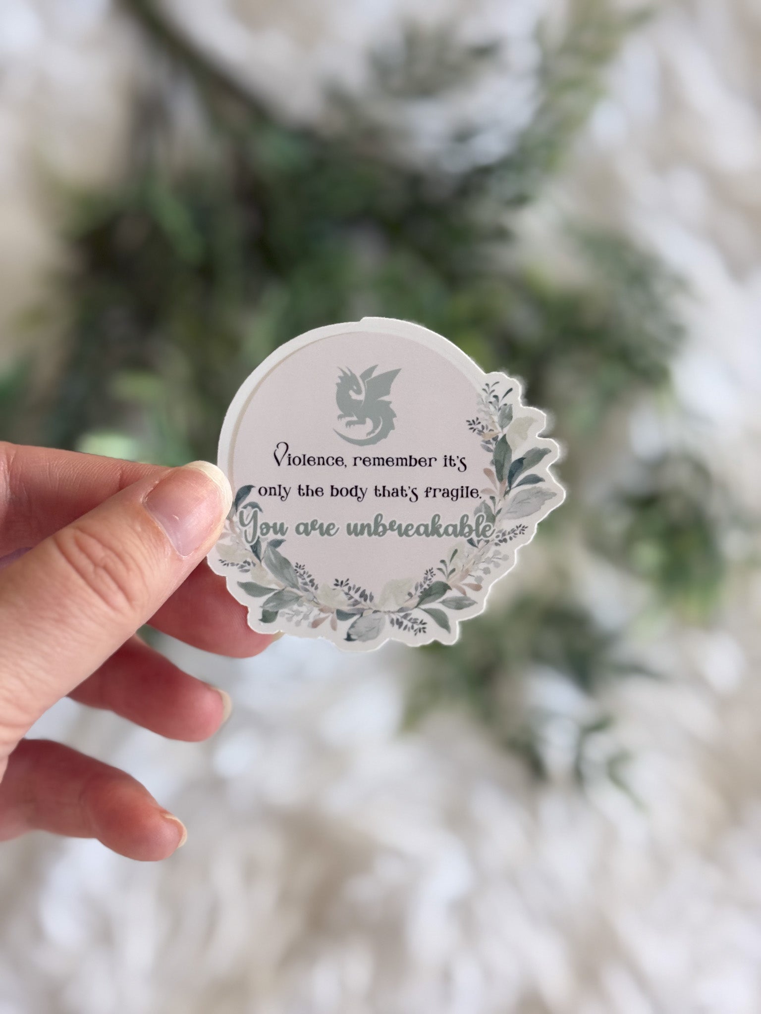 You Are Unbreakable Circle Sticker