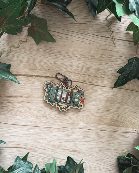 Cottagecore Switch Wooden Keychain