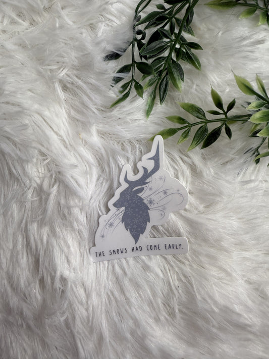 The Snows Had Come Early Sticker | Throne of Glass