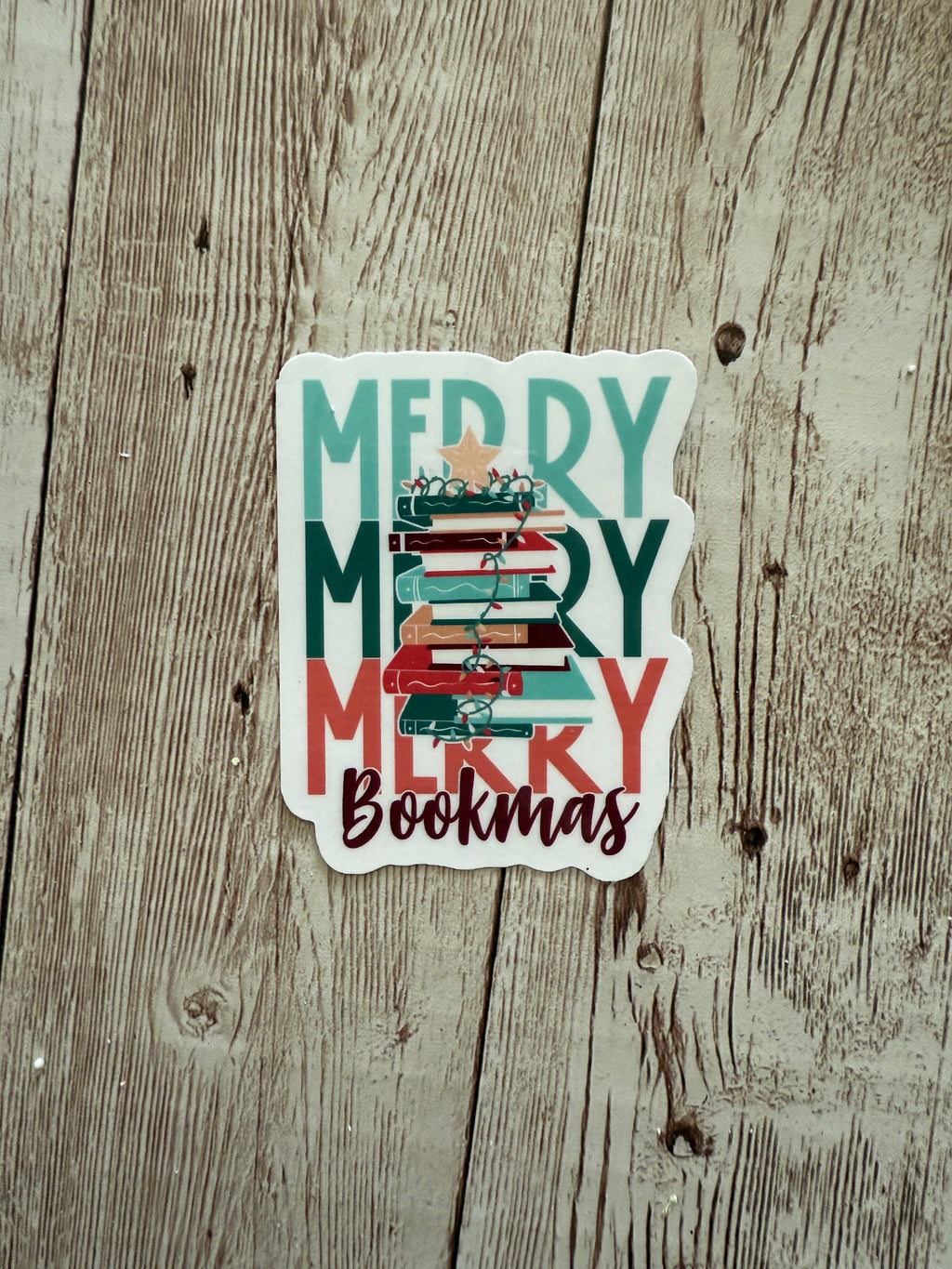Merry Bookmas Sticker
