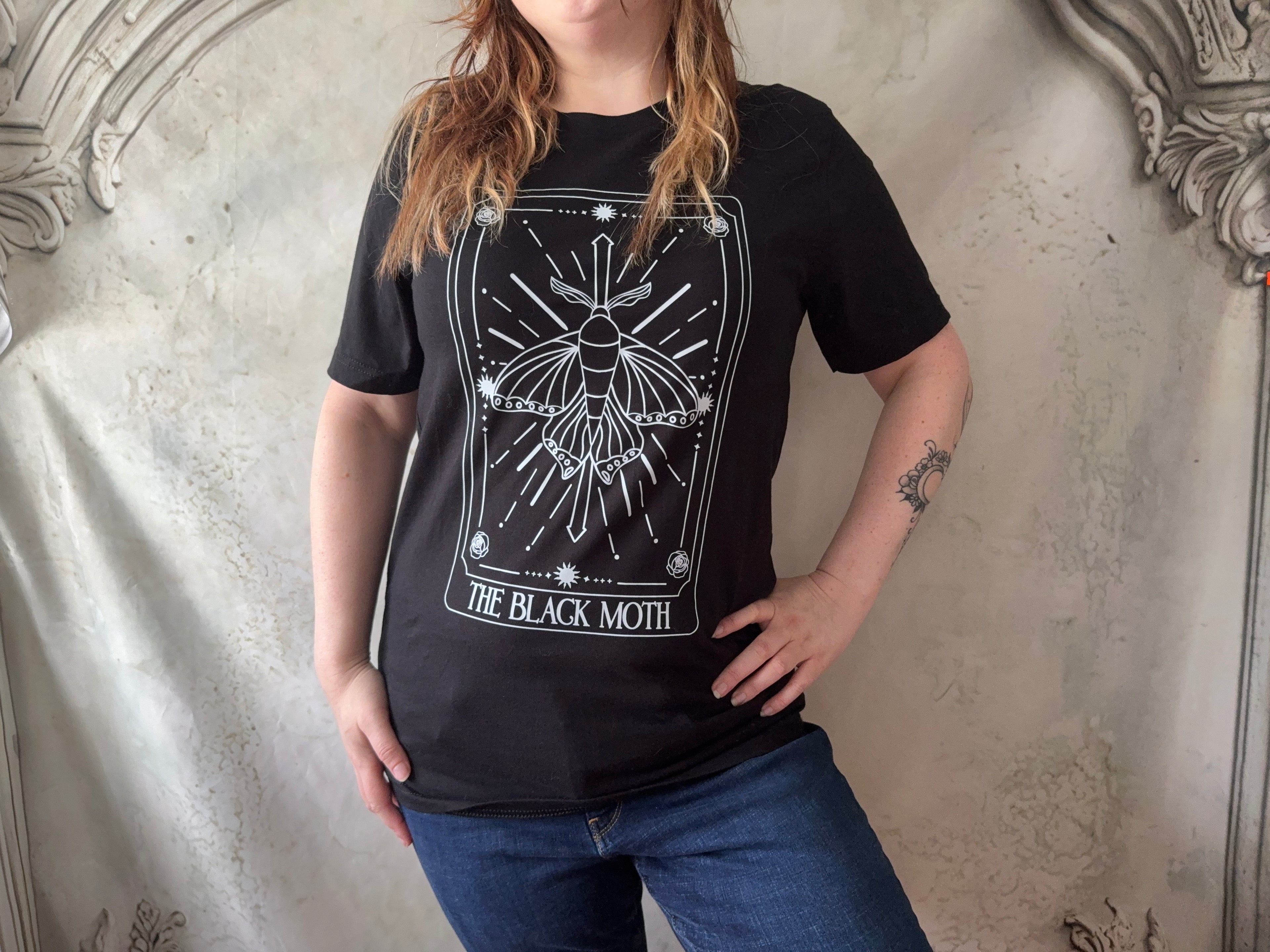 The Black Moth Tee Black Bella + Canvas [SAMPLE]