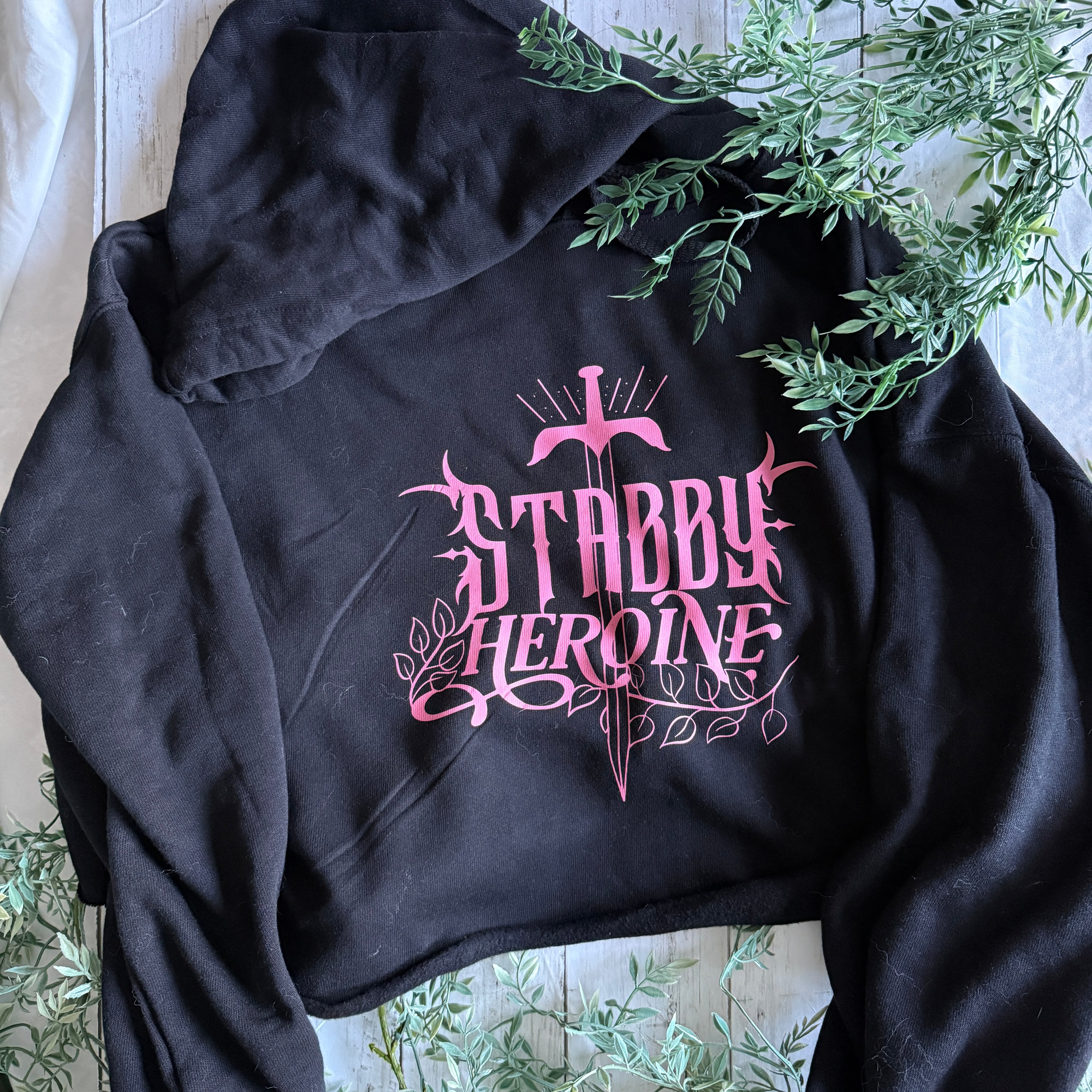 Stabby Heroine Crop Hoodie