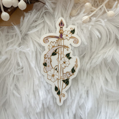 Celestial Moonflower Sword Sticker