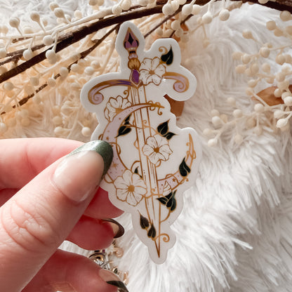 Celestial Moonflower Sword Sticker