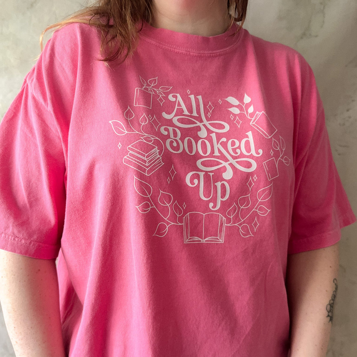 All Booked Up Crunchberry Comfort Color Tee [Sample]