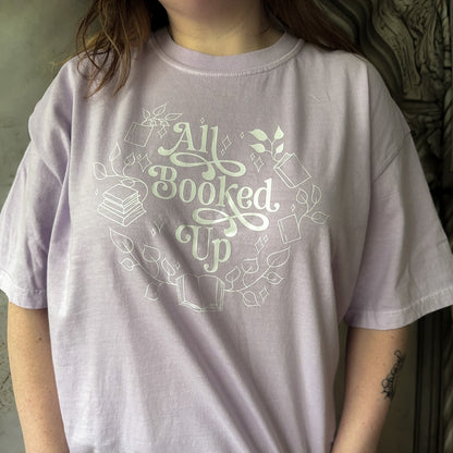 All Booked Up Orchid Comfort Colors Tee [Sample]