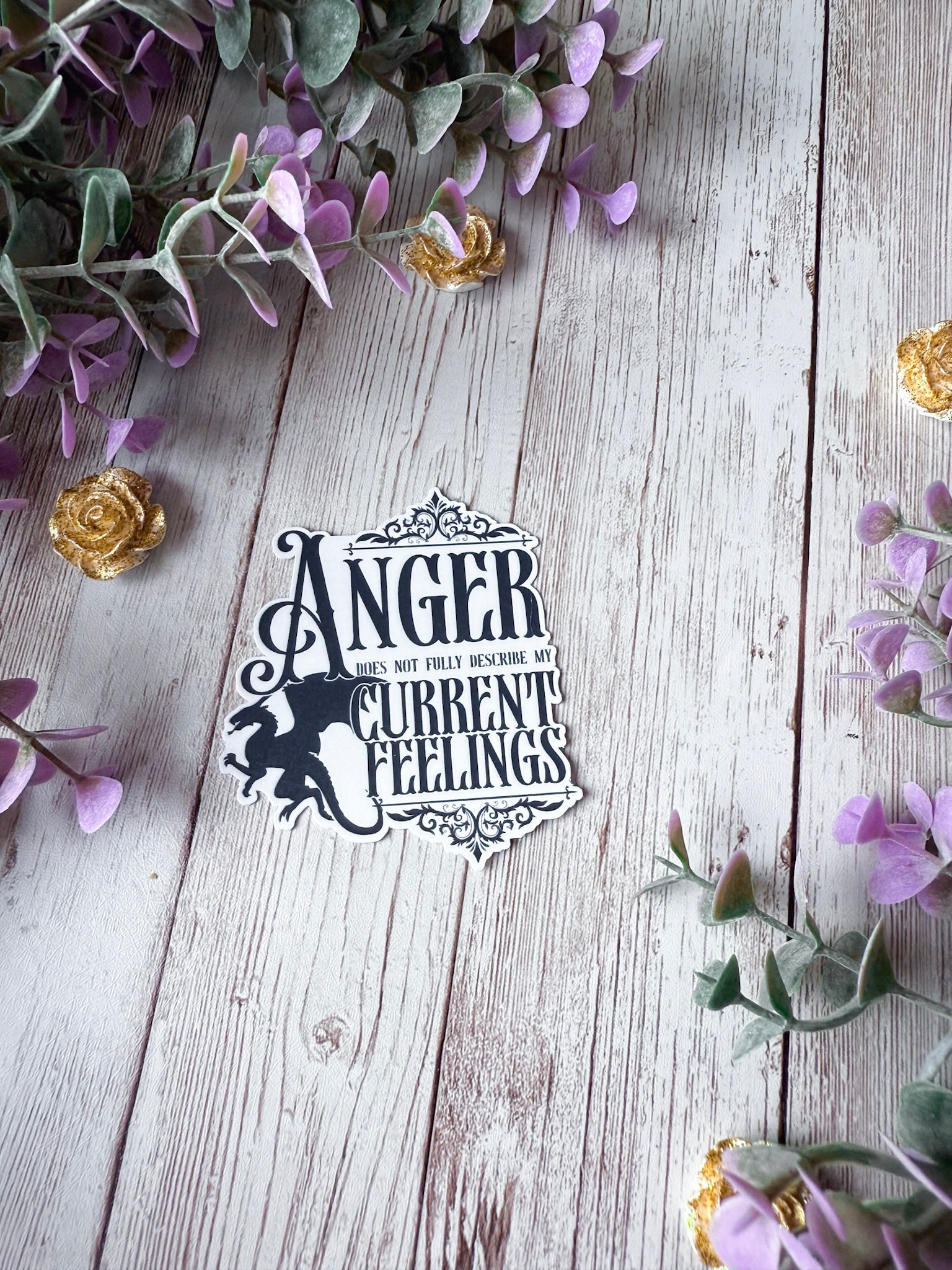 Anger Does Not Describe Sticker