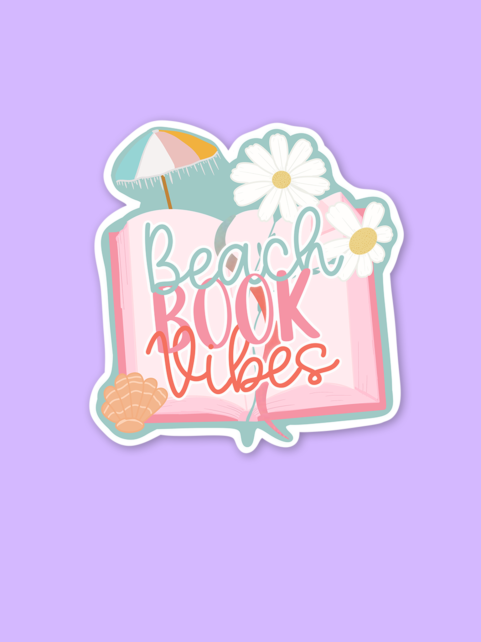 Beach Book Vibes Sticker