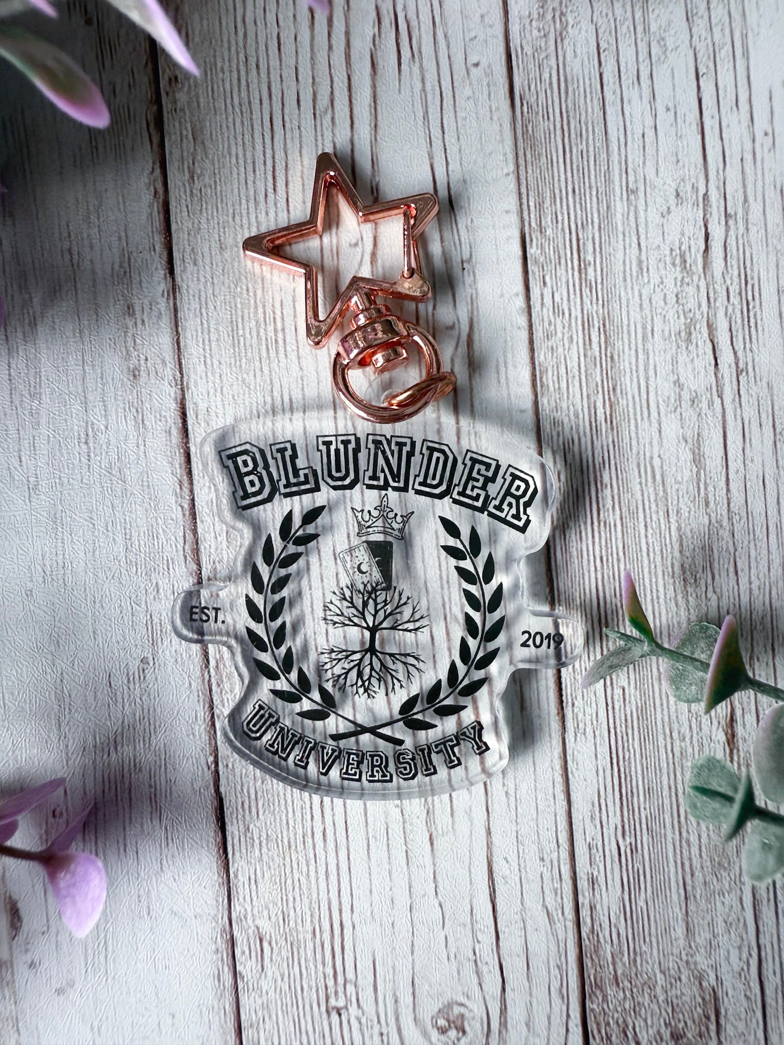 Blunder University Acrylic Keychain | One Dark Window