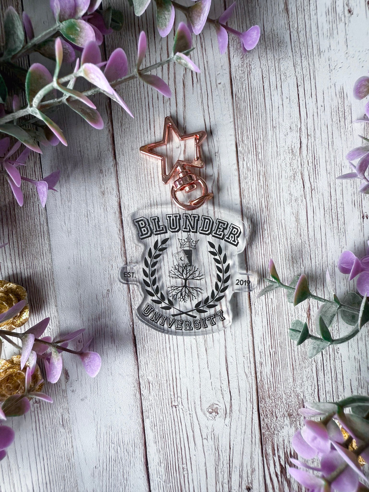 Blunder University Acrylic Keychain | One Dark Window