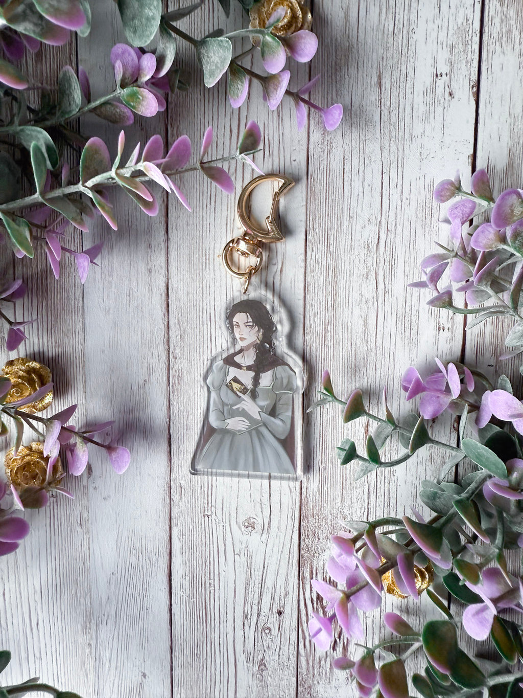 Elspeth Spindle Acrylic Keychain