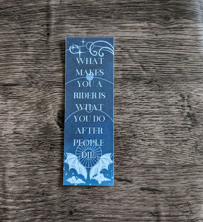 What Makes You A Rider Fourth Wing Bookmark