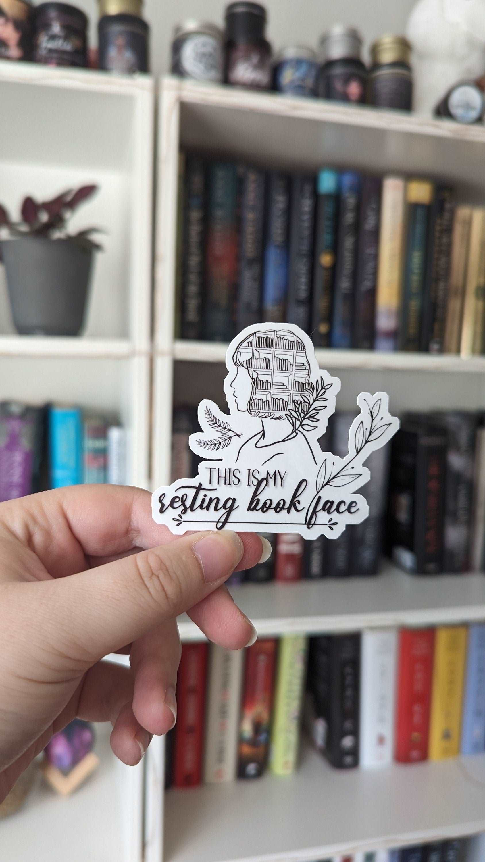 This Is My Resting Book Face Sticker