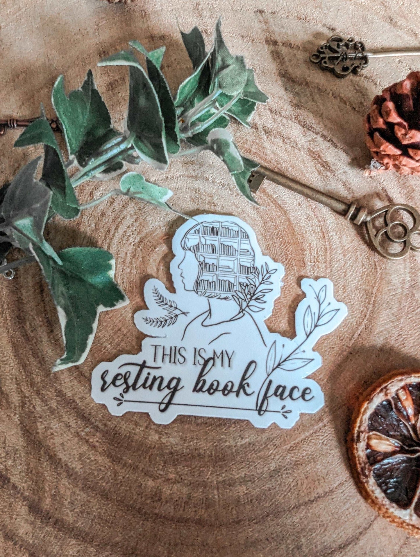 This Is My Resting Book Face Sticker