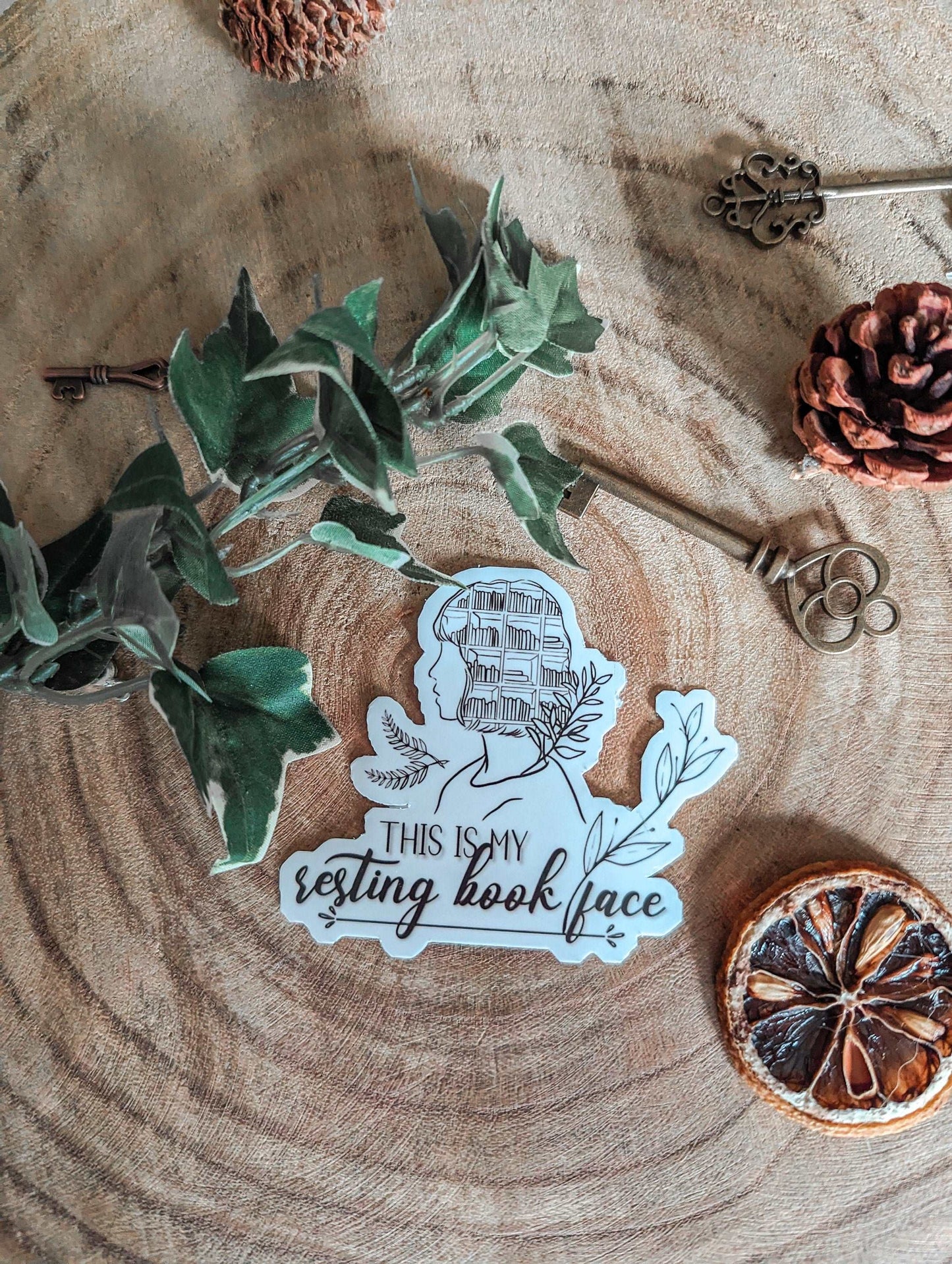 This Is My Resting Book Face Sticker