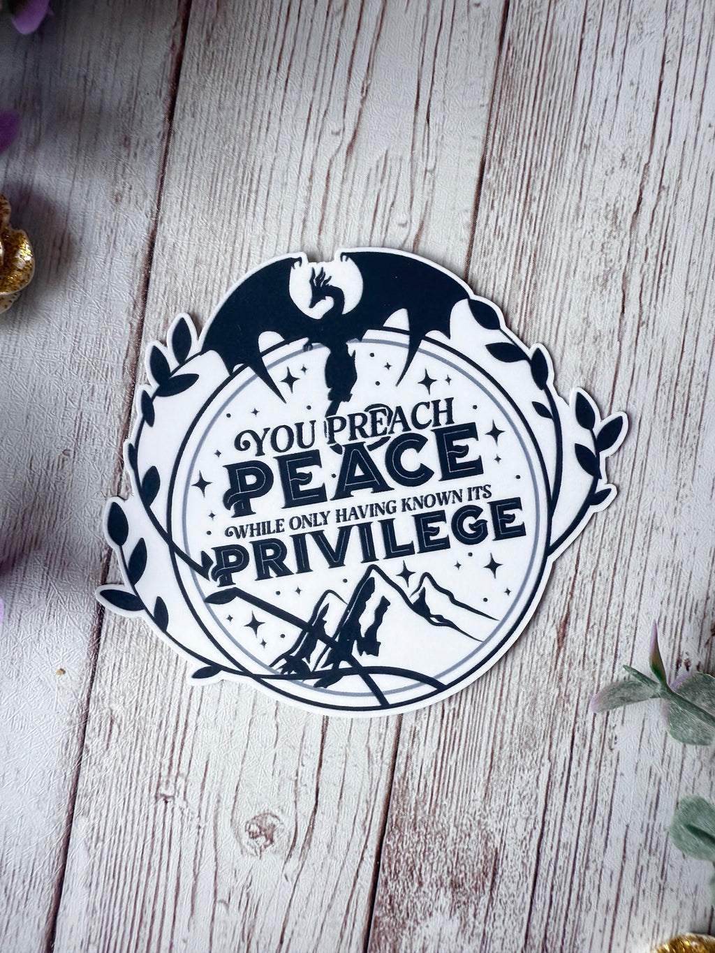 Peace & Privilege Sticker