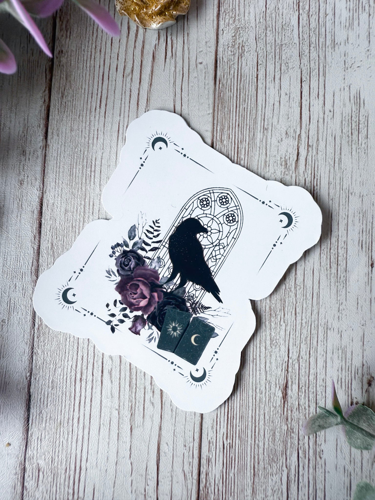 Raven & Cards Sticker | One Dark Window